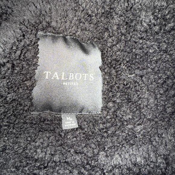 Talbots Primaloft Sherpa-Lined Plaid Full Zip Vest Size M Petite Gorpcore Preppy - Picture 8 of 10